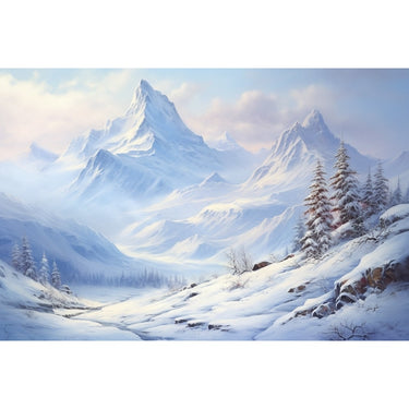 Snow Mountain Oil Canvas